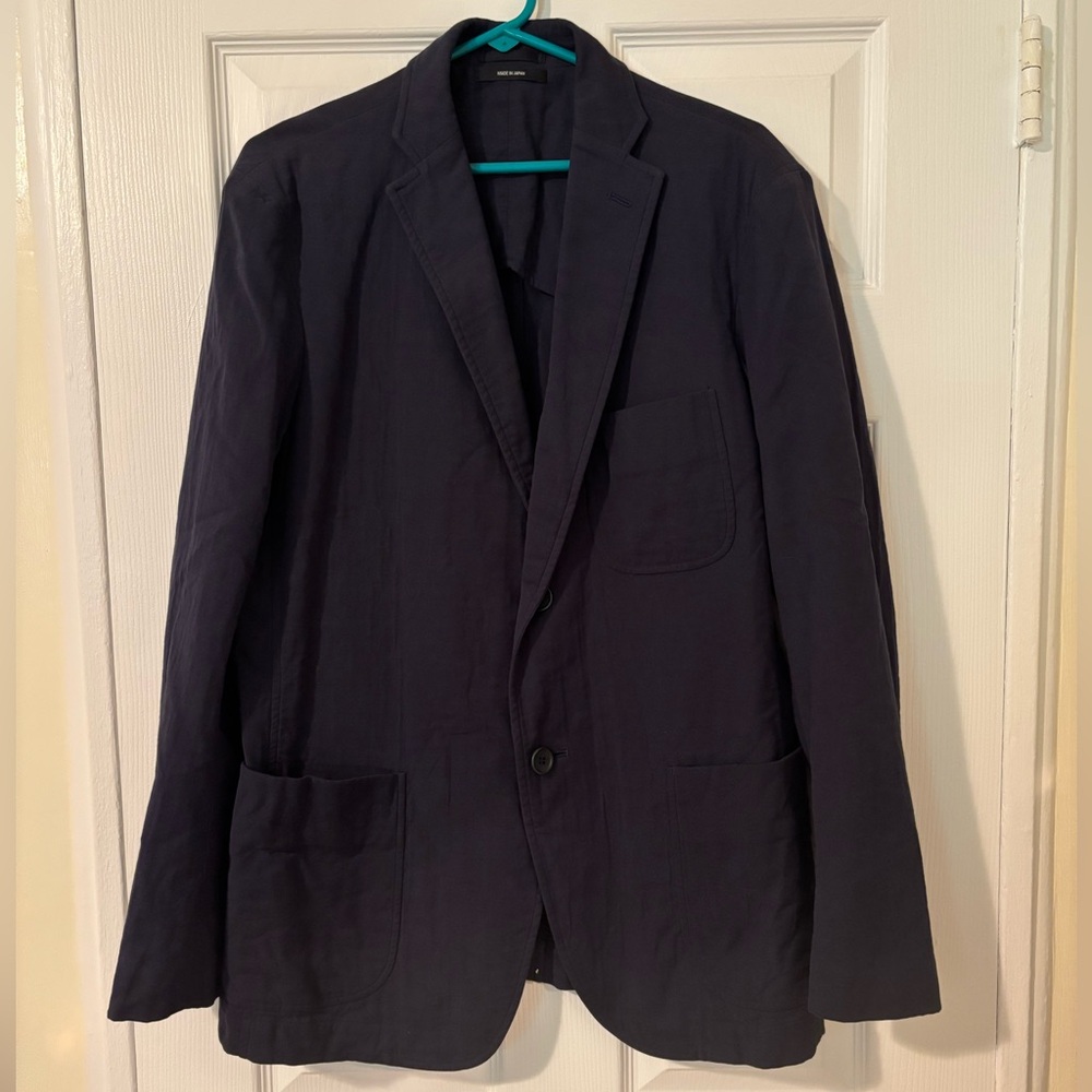 Issey Miyake Men Dark Blue blazer Jacket